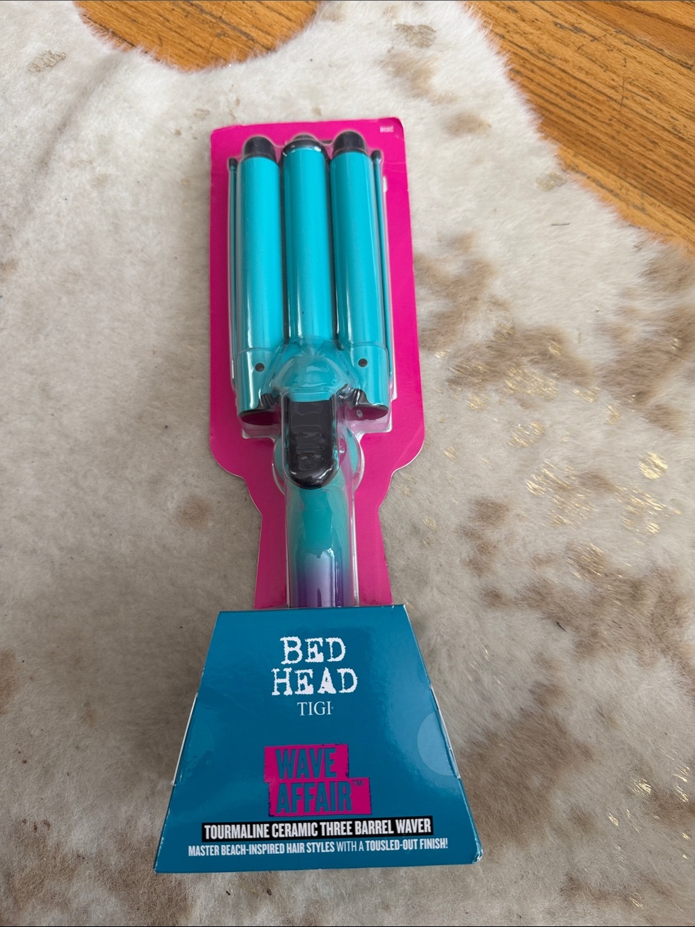 BedHead Three Barrel Waver - Teal and Pink Packaging